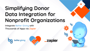 Nonprofit donor data integration news banner from better Giving